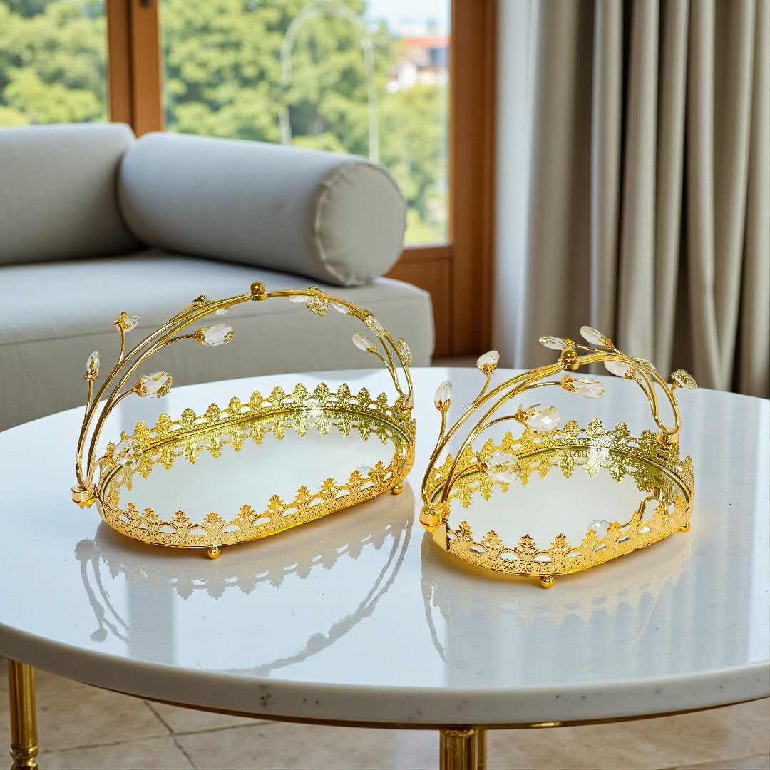 Golden Harmony 2Pcs Tray Set