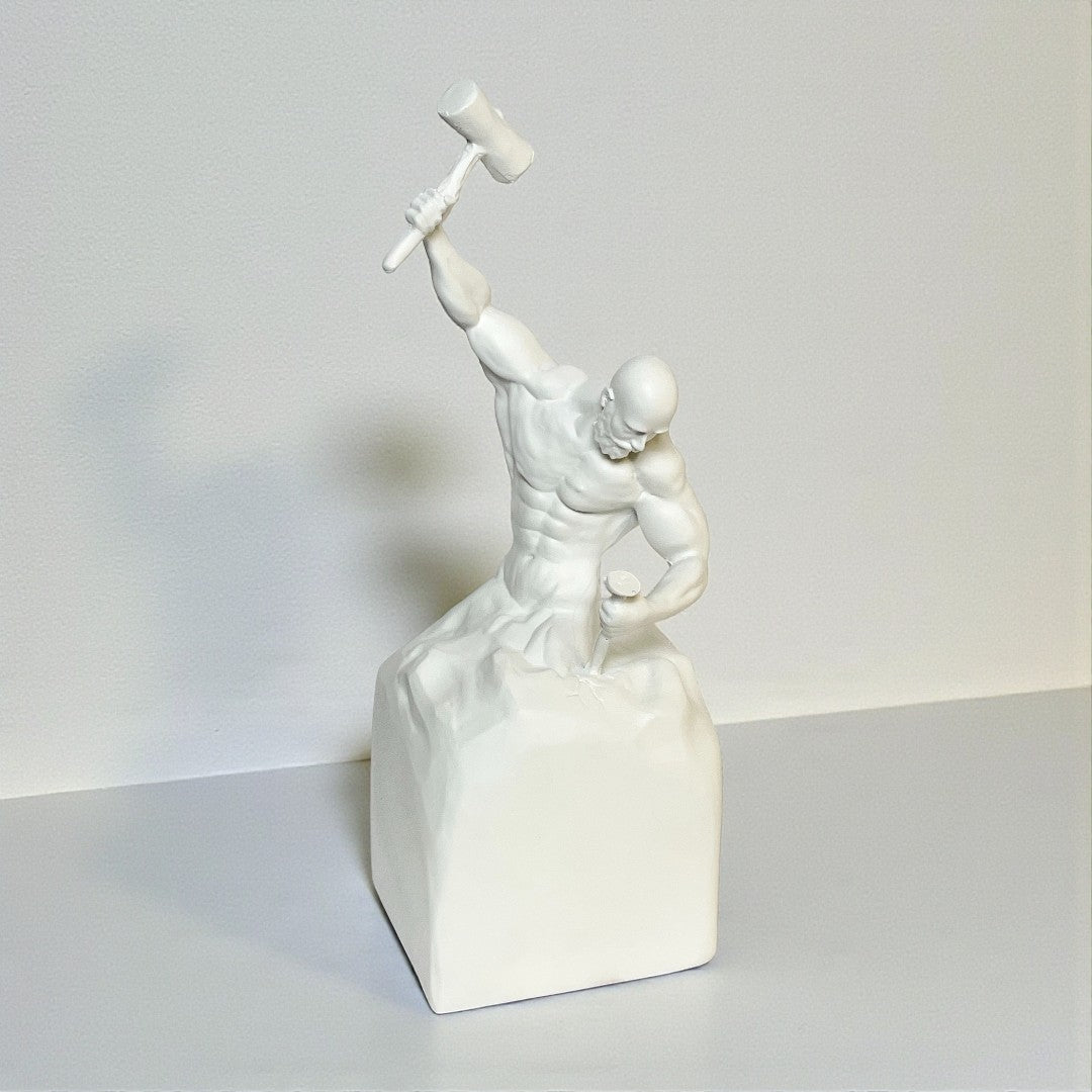 Elegant Man Showpiece With Hammer