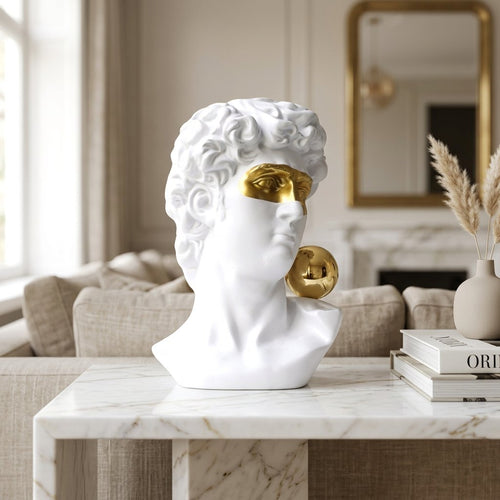 Modern Renaissance David Bust Statue