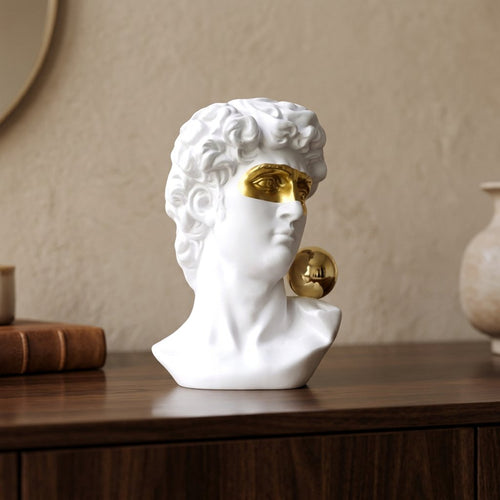Modern Renaissance David Bust Statue