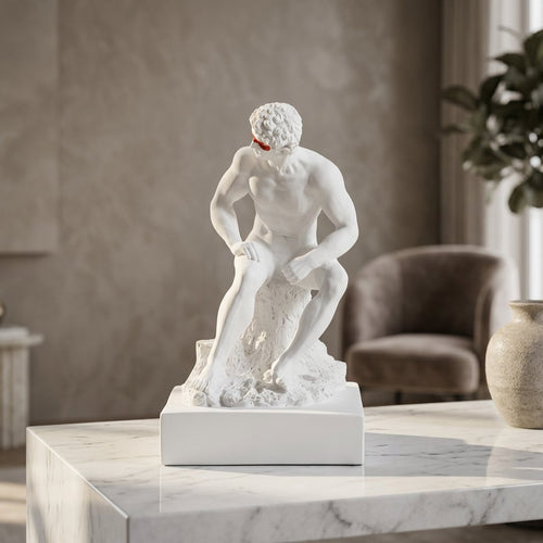 Renaissance Seated Male Figure Sculpture