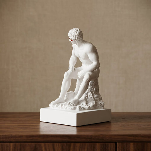 Renaissance Seated Male Figure Sculpture