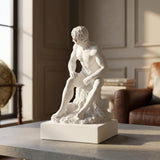 Renaissance Seated Male Figure Sculpture