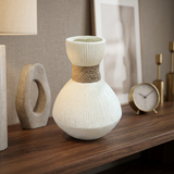 Bulb Textured Vase with Jute Detail