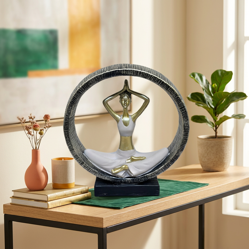 Overhead Namaste Yoga Pose Sculpture