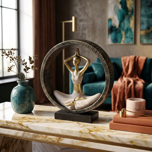 Overhead Namaste Yoga Pose Sculpture