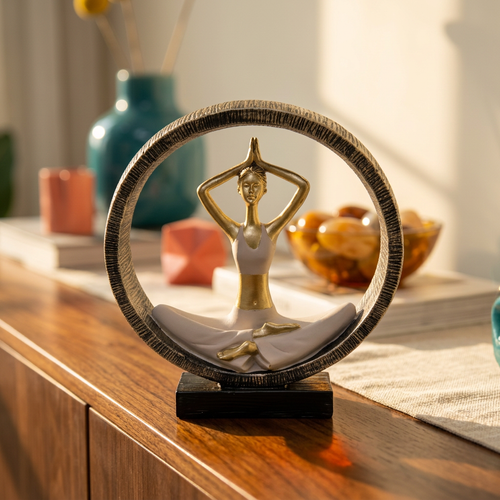 Overhead Namaste Yoga Pose Sculpture