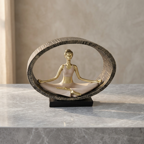 Artisan Meditation Oval Frame Sculpture